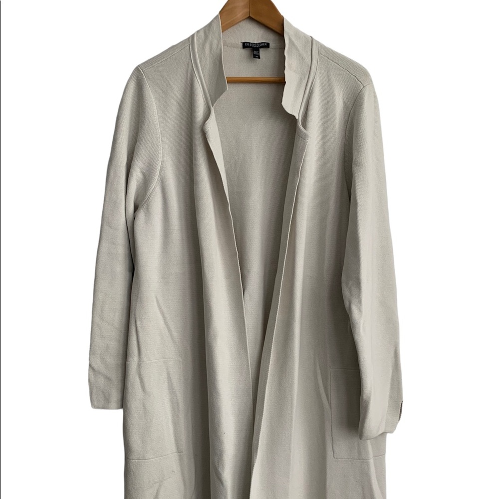 Eileen Fisher Cardigan; Cream Colored; 2X